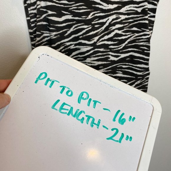 All Saints Zee Imogene Tank Top Small Zebra Print Sleeveless Cotton Top Black - Picture 5 of 9